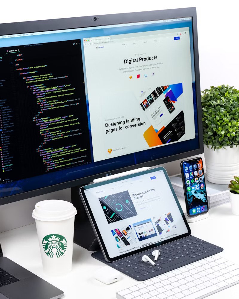Professional website design on multiple devices
